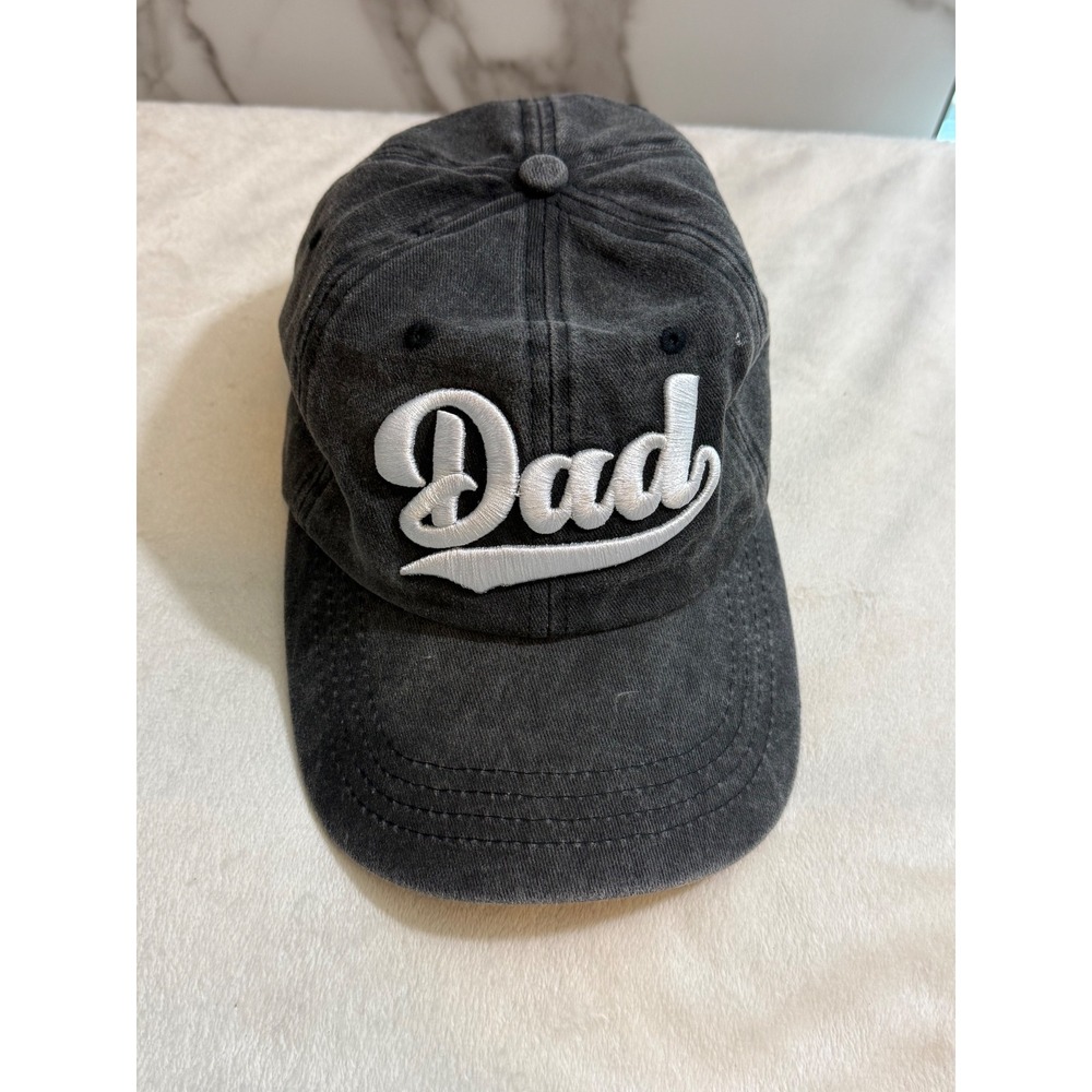 Dads Embroidered Dad Hat Unisex One Size Washed Black Cotton Dadcore Streetwear
